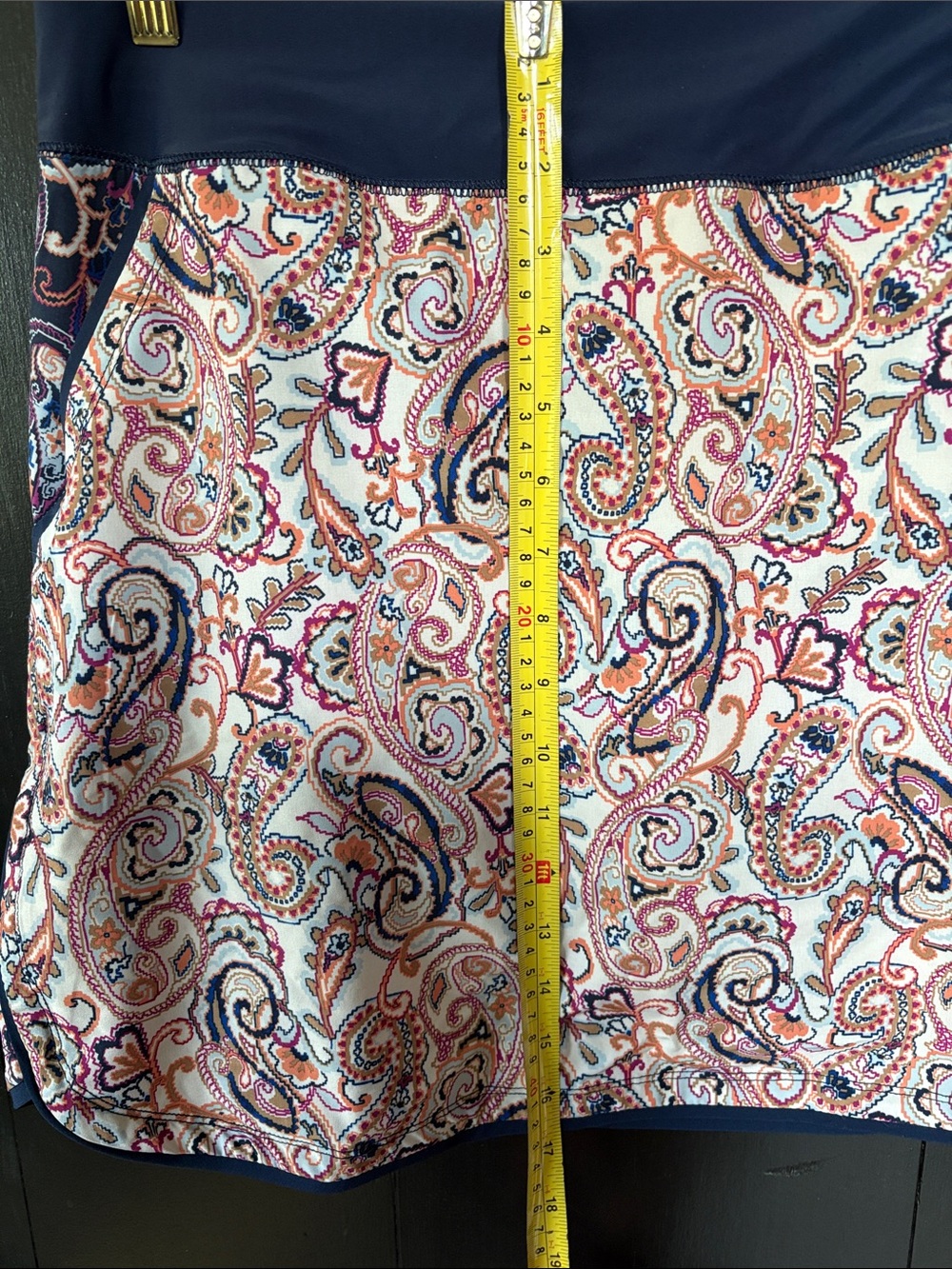 👙Lands’ End Swim Skirt Skort Shorts. Paisley and Navy. Excellent condition! 10 - Picture 7 of 12
